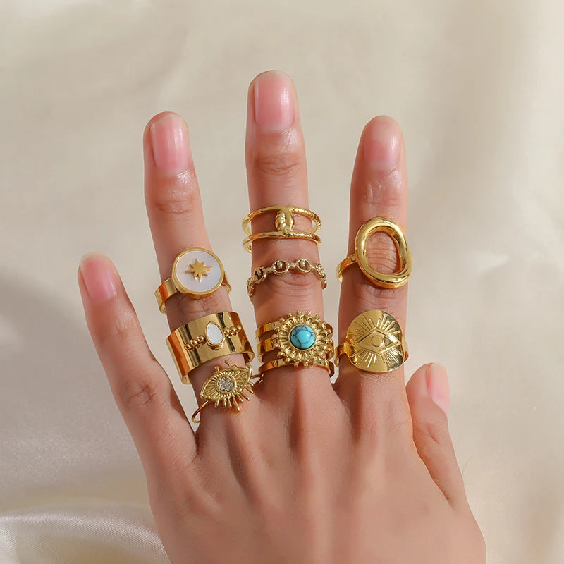 1007 Vintage Gold Cuff Ring