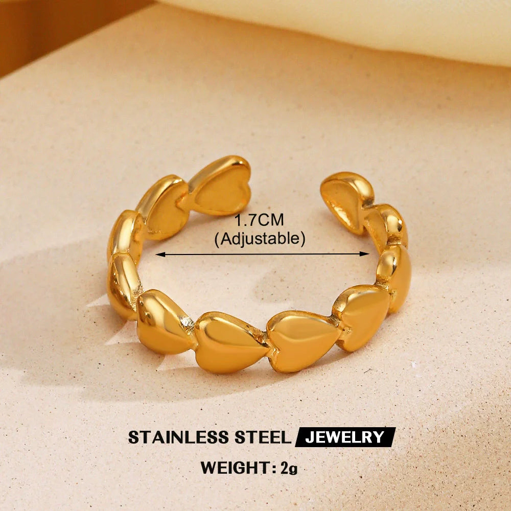 1007 Gold Leaf Heart Ring