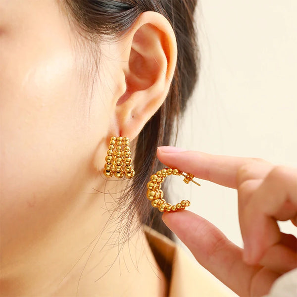 Irregular Zircon Drop Earrings