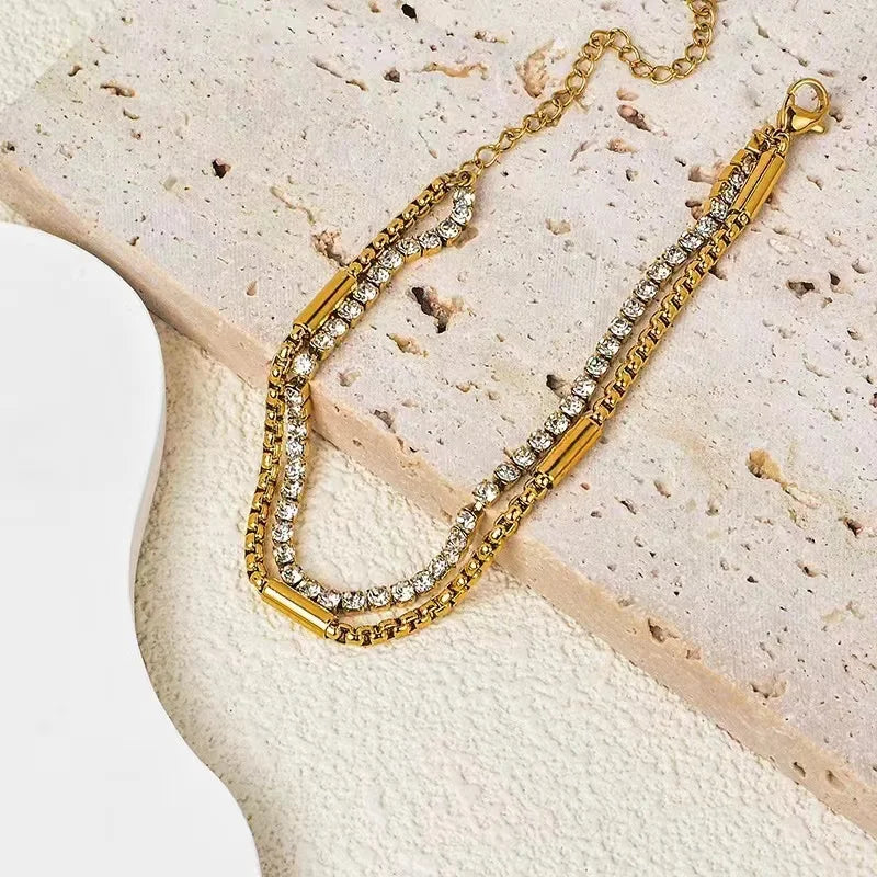 1007 Double-Layer Zircon Bracelet