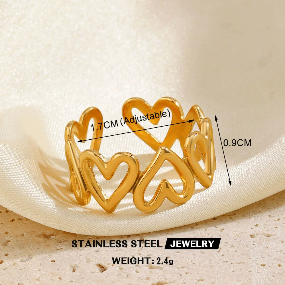 1007 Gold Leaf Heart Ring