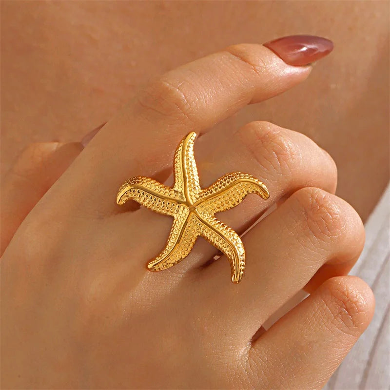1007 Enamel Seahorse Adjustable Ring – R153