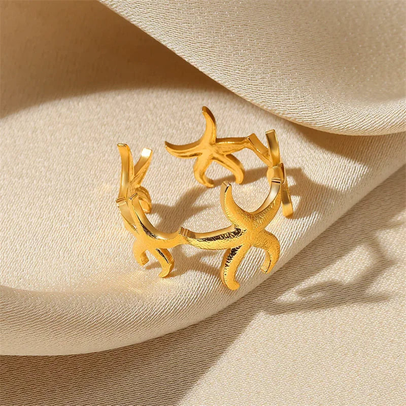 1007 Enamel Seahorse Adjustable Ring – R152