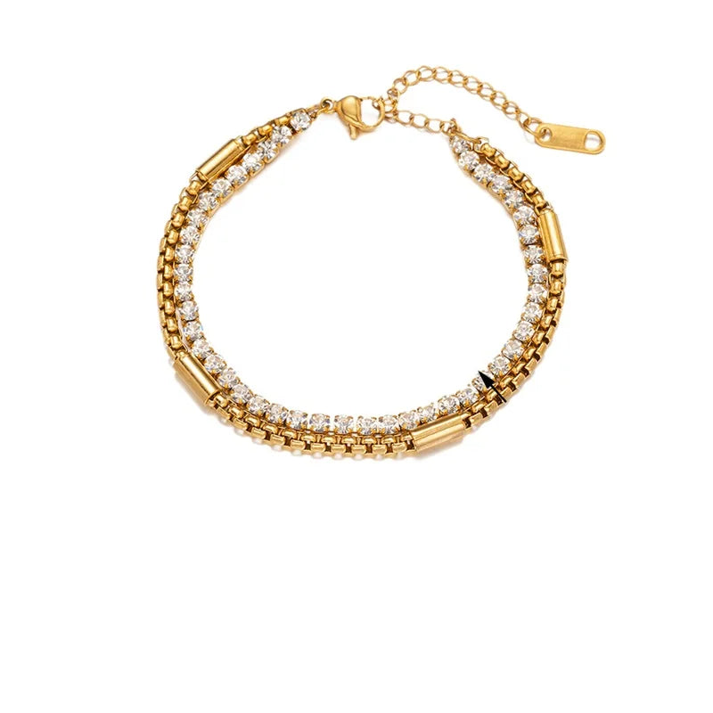 1007 Double-Layer Zircon Bracelet