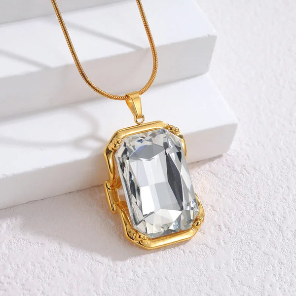 Sparkling Crystal Necklace, Earrings & Ring Set