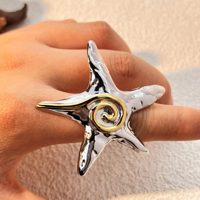 1007 Enamel Seahorse Adjustable Ring – R162