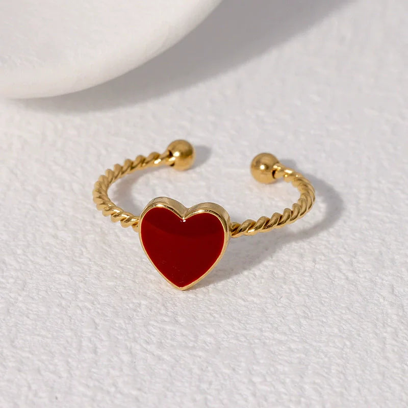 1007 Heart Adjustable Ring