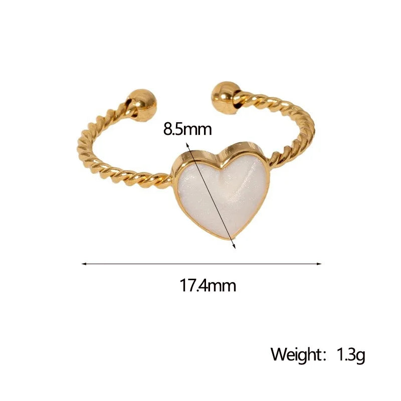 1007 Heart Adjustable Ring