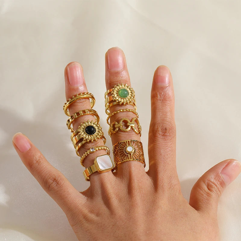 1007 Vintage Gold Cuff Ring