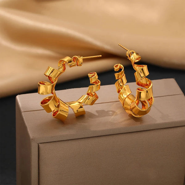 Irregular Zircon Drop Earrings