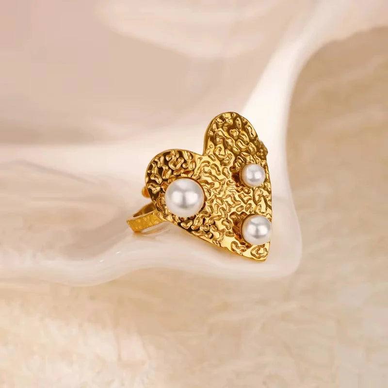 1007 Enamel Leaf Open Ring
