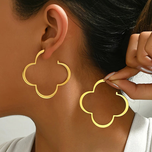 Irregular Zircon Drop Earrings