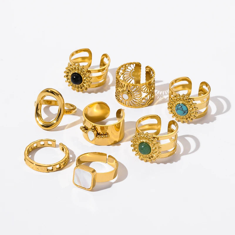1007 Vintage Gold Cuff Ring