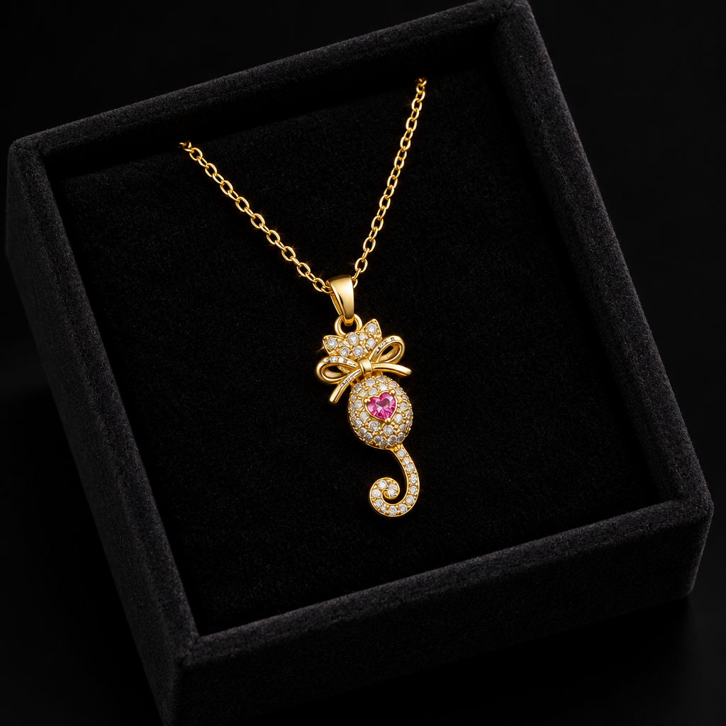 1007 Zircon Swan Pendant Necklace