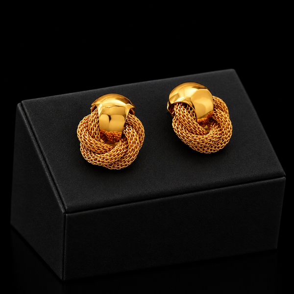 C-Shaped Zircon Stud Earrings