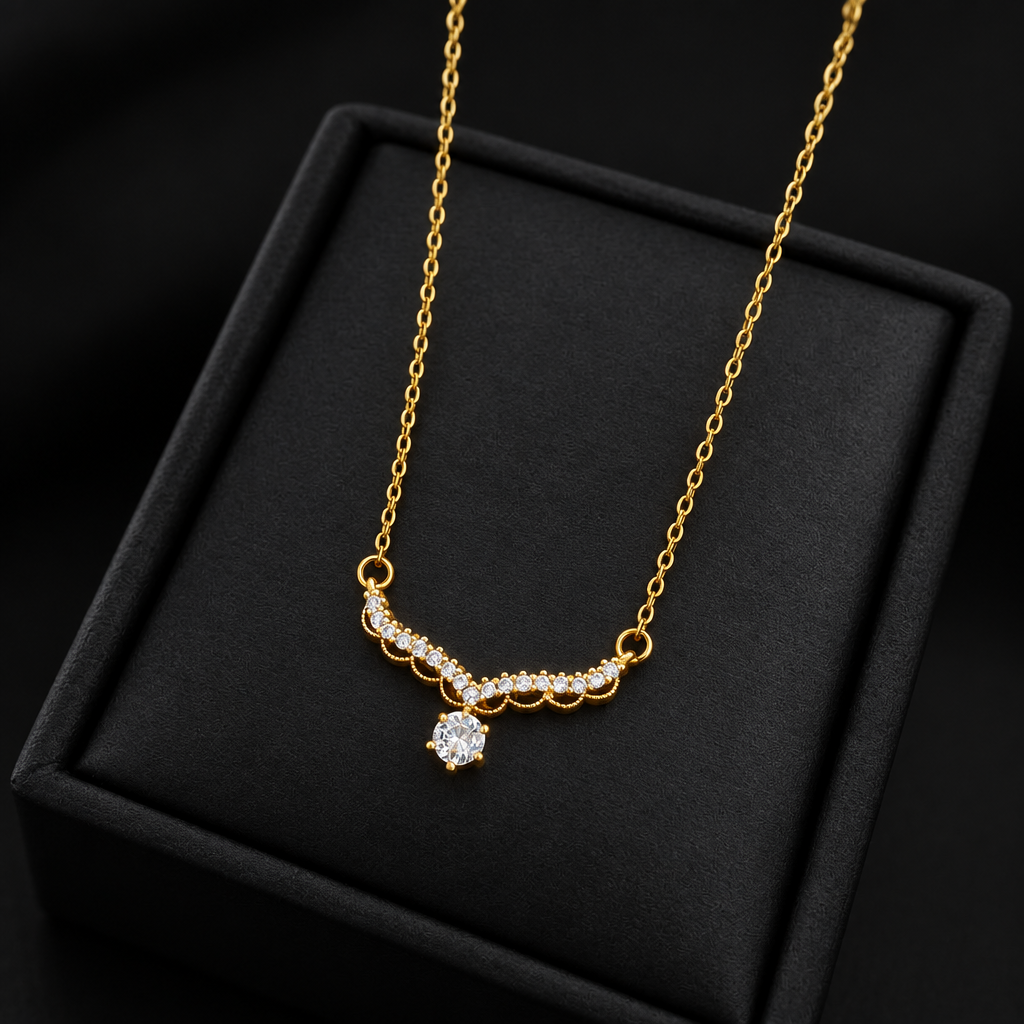 1007 Blue Flower Pendant Necklace – N891