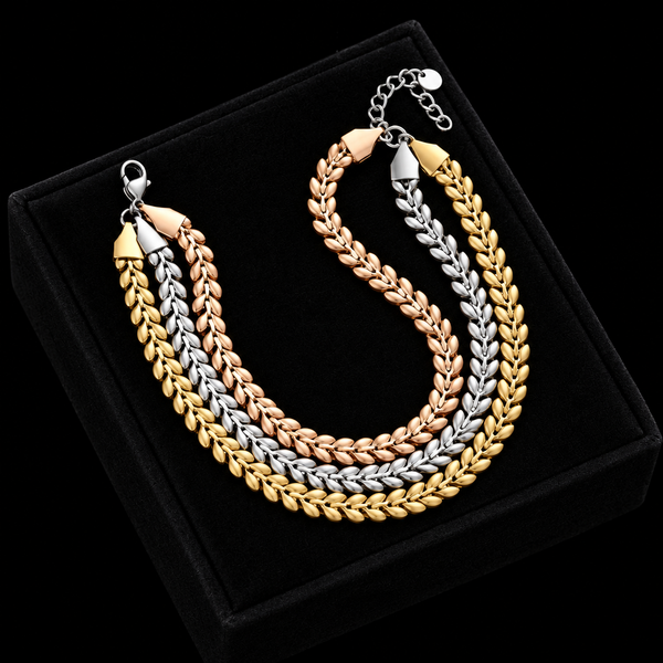 Stainless Steel Twisted Gold Bracelet Bangle