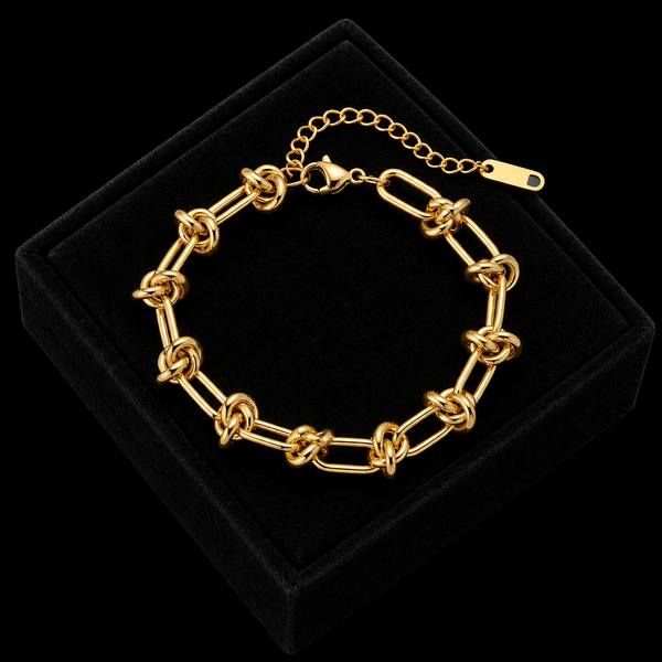 Stainless Steel Twisted Gold Bracelet Bangle