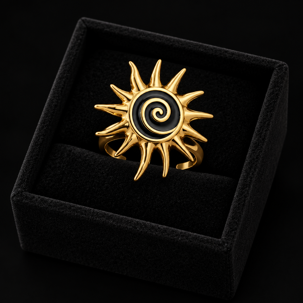 1007 Enamel Seahorse Adjustable Ring