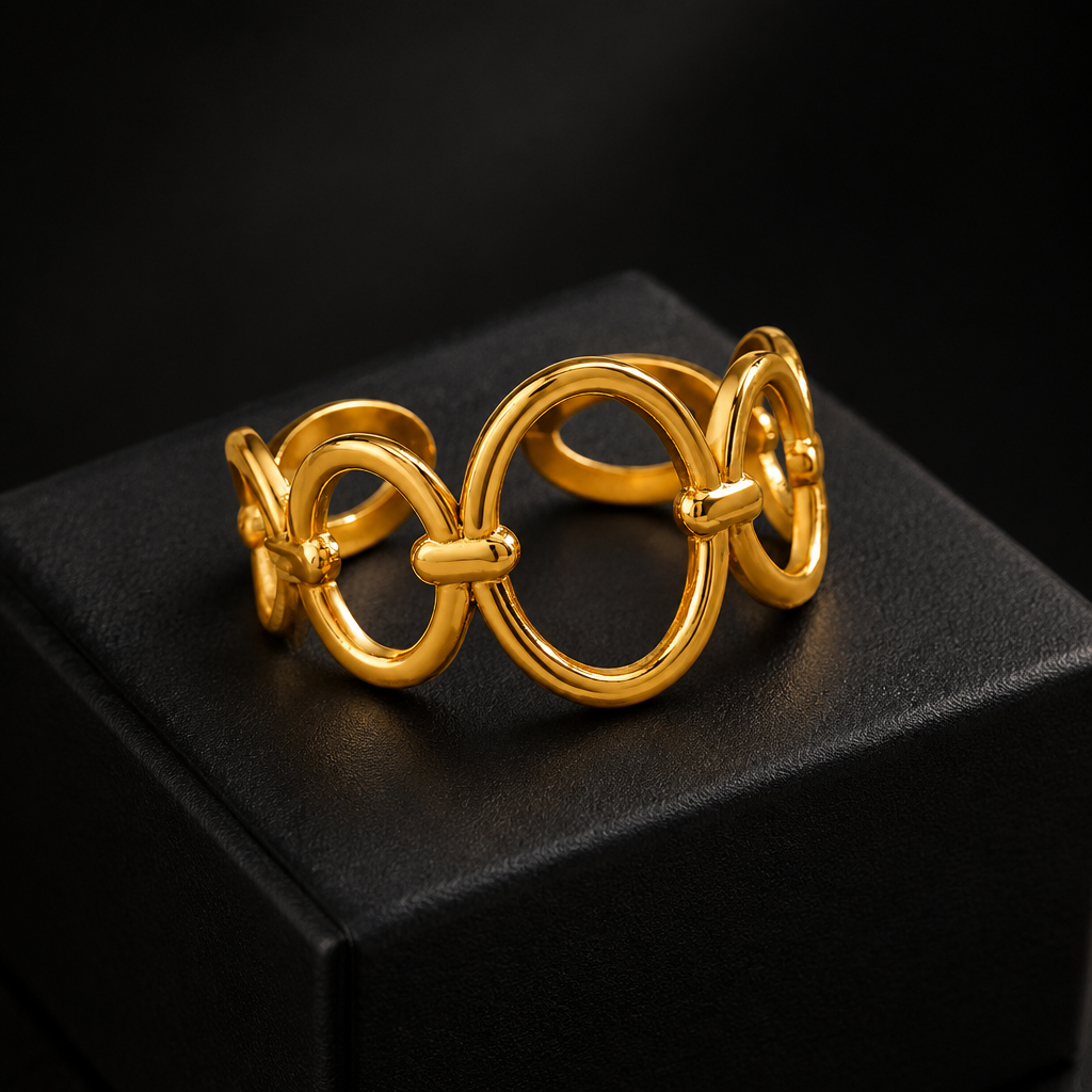 1007 Gold Leaf Heart Ring