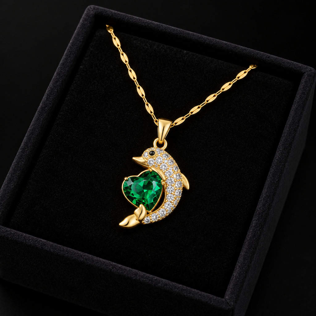 1007 Zircon Swan Pendant Necklace