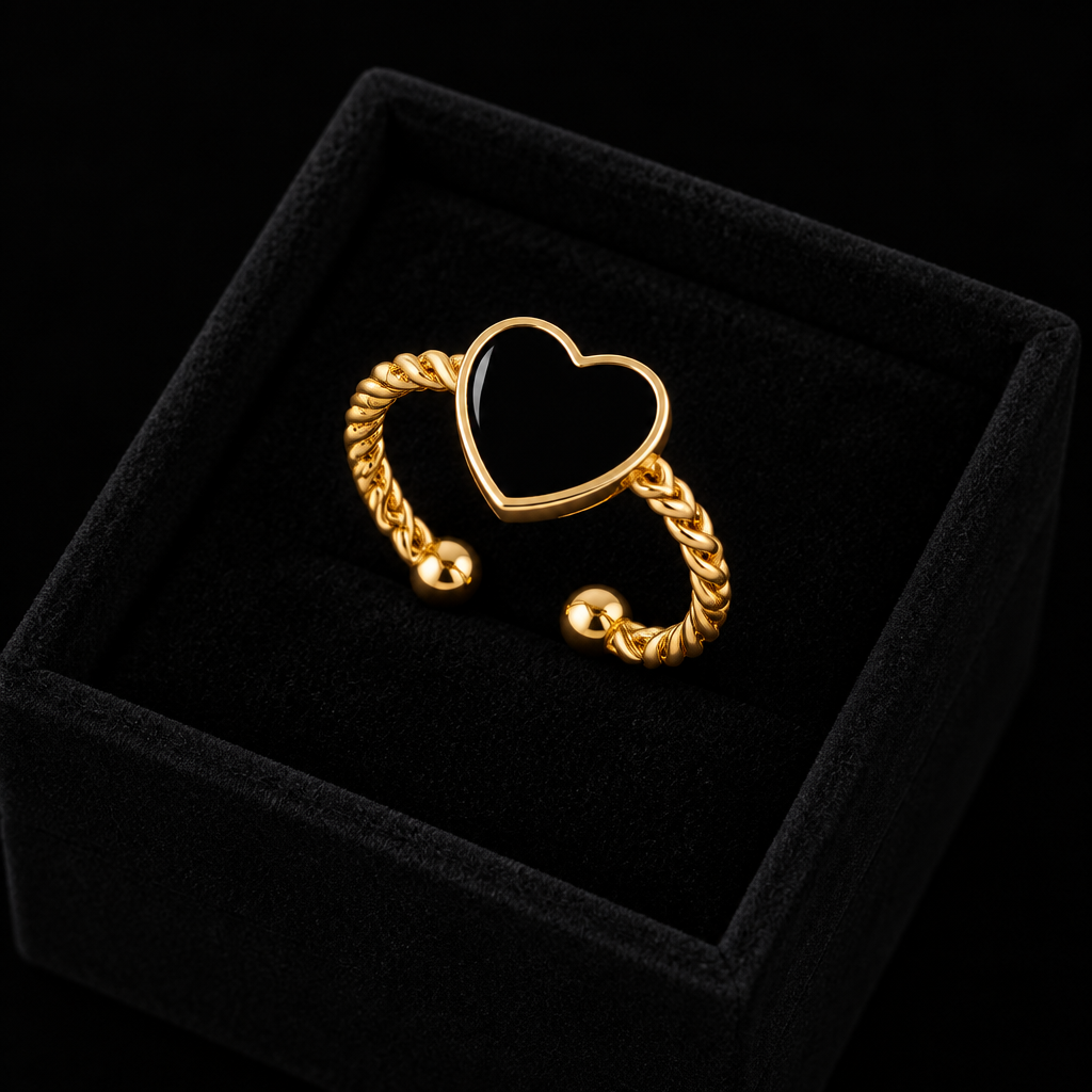 1007 Heart Adjustable Ring – R092