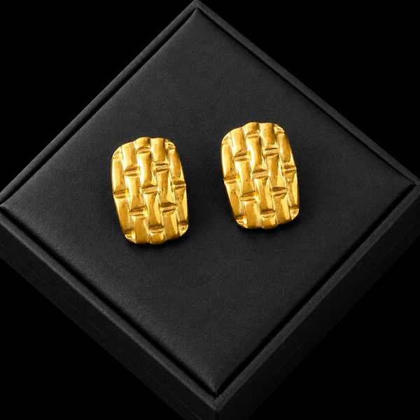 Small Gold Round Stud Earrings