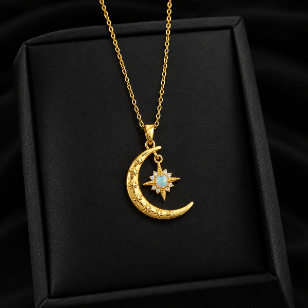 Blue Flower Pendant Necklace