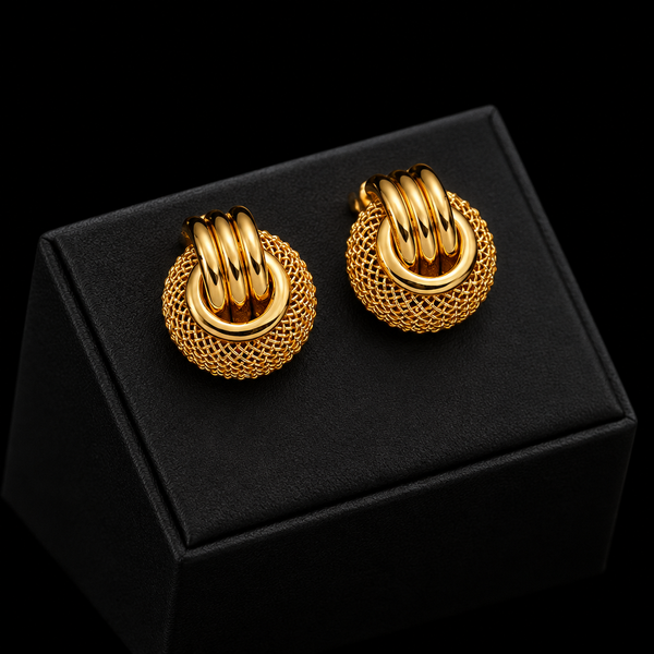 C-Shaped Zircon Stud Earrings