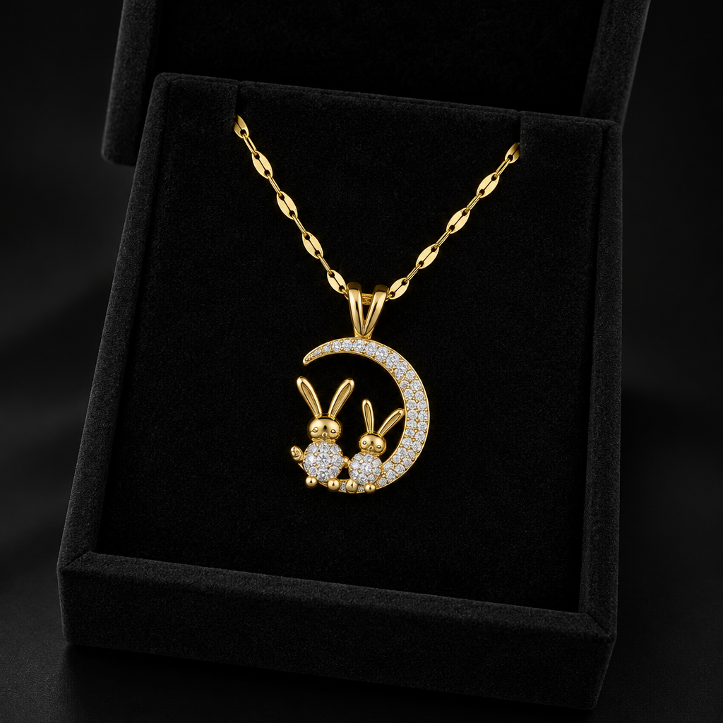 1007 Zircon Swan Pendant Necklace