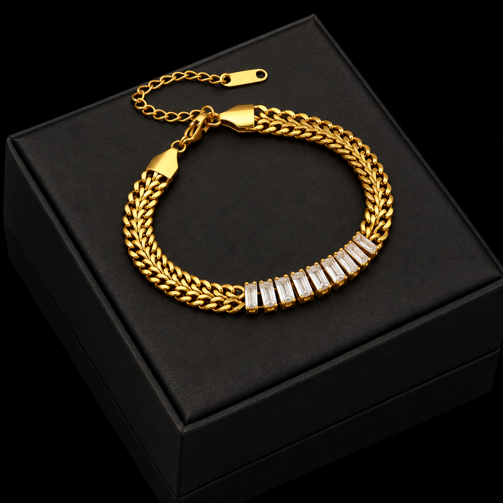 1007 Double-Layer Zircon Bracelet