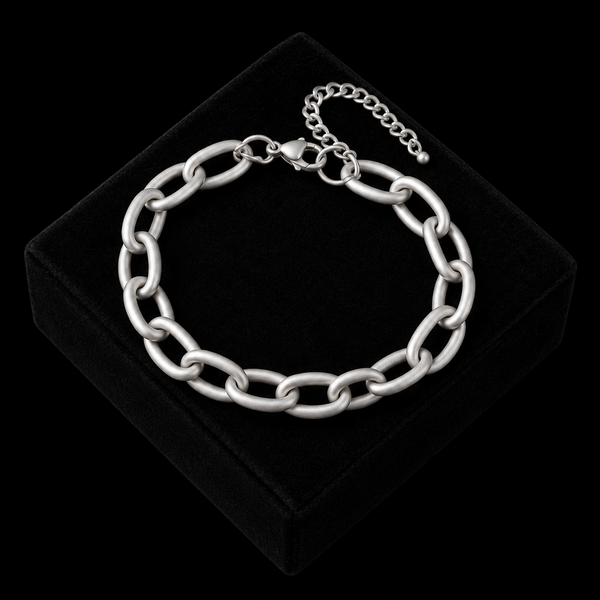Stainless Steel Gold Beaded Wound Chain Bracelet