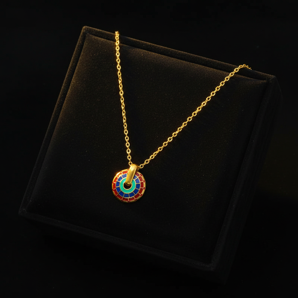 Stainless Steel Vintage Flower Necklace & Earrings Set