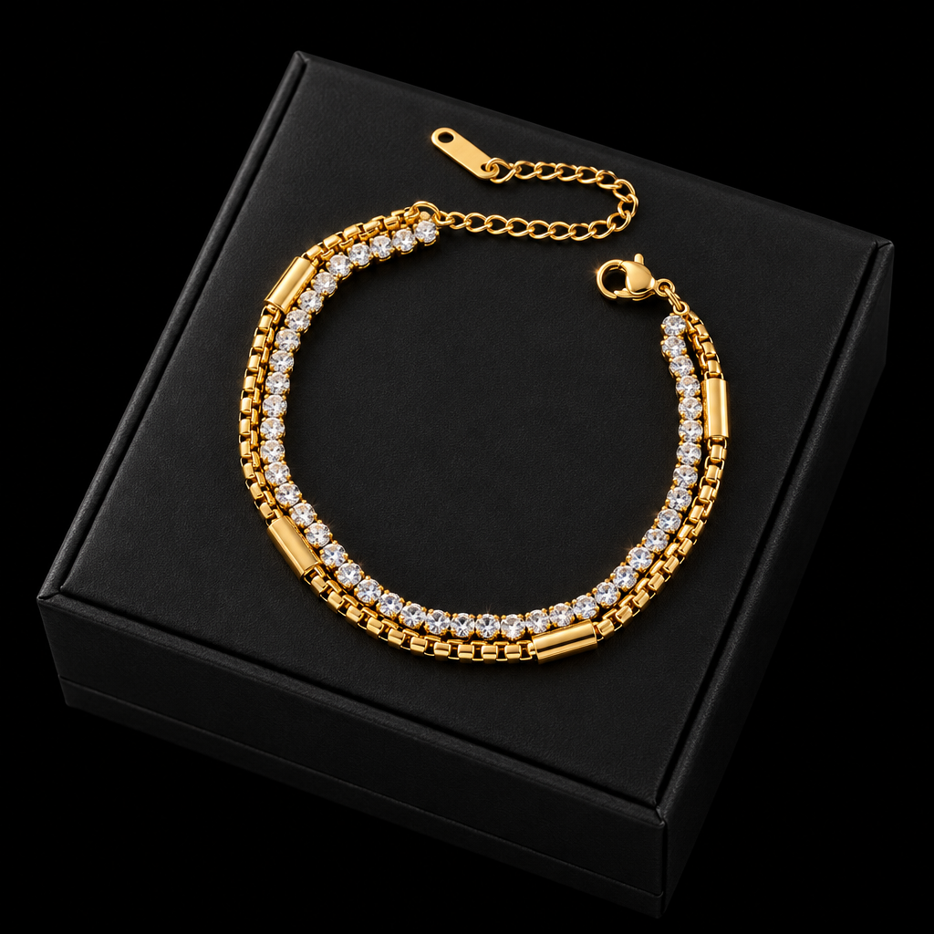 1007 Double-Layer Zircon Bracelet