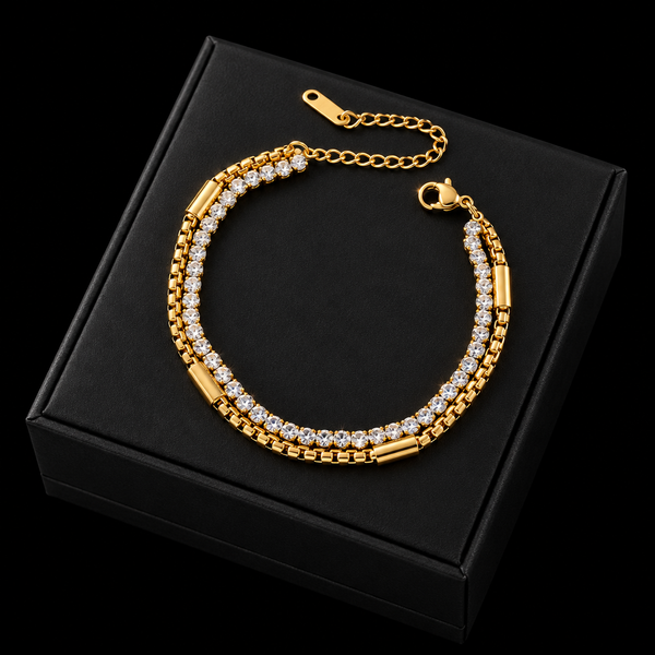 Double-Layer Zircon Bracelet