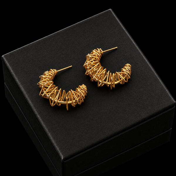 Small Gold Round Stud Earrings