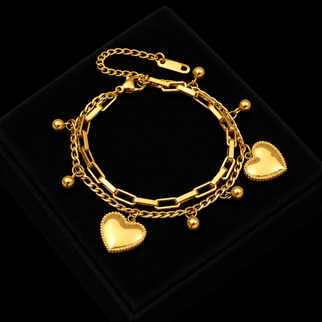 1007 Stainless Steel Twisted Gold Bracelet Bangle