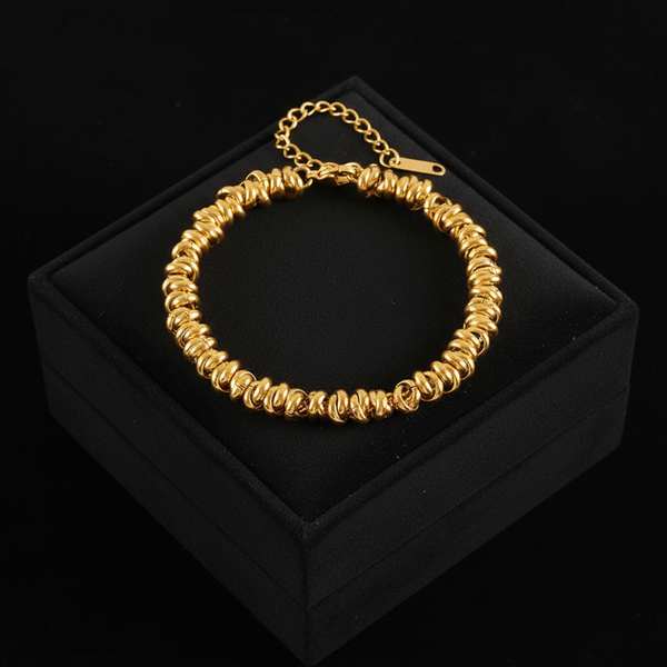 Stainless Steel 2-Color Chain Necklace & Bracelet Set