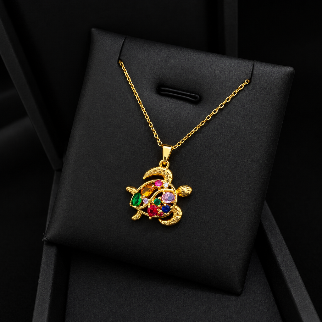 1007 Blue Flower Pendant Necklace – N893