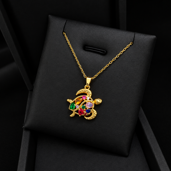 Blue Flower Pendant Necklace