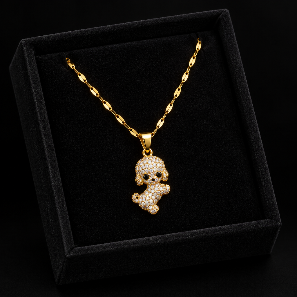 1007 Zircon Swan Pendant Necklace