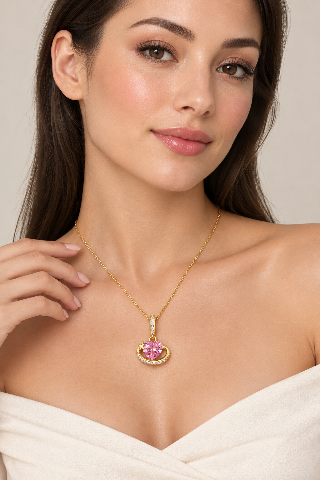1007 Blue Flower Pendant Necklace