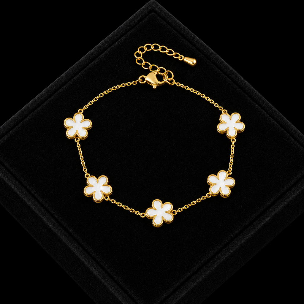1007 Stainless Steel Colorful Star Zircon Charm Bracelet