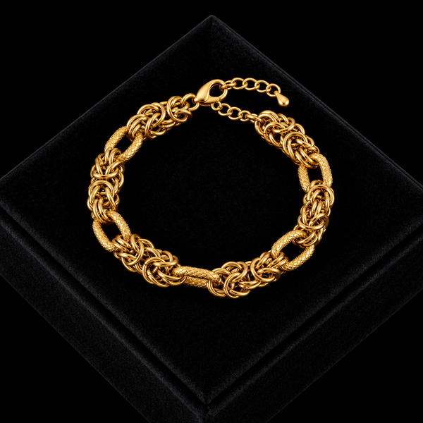 Stainless Steel Twisted Gold Bracelet Bangle