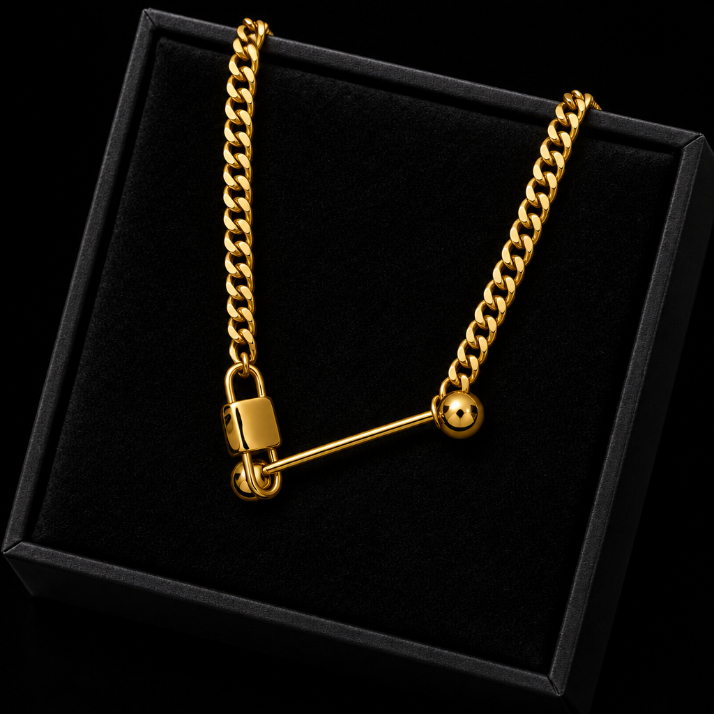 1007 Moon, Pearl & Puppy Pendant Necklace