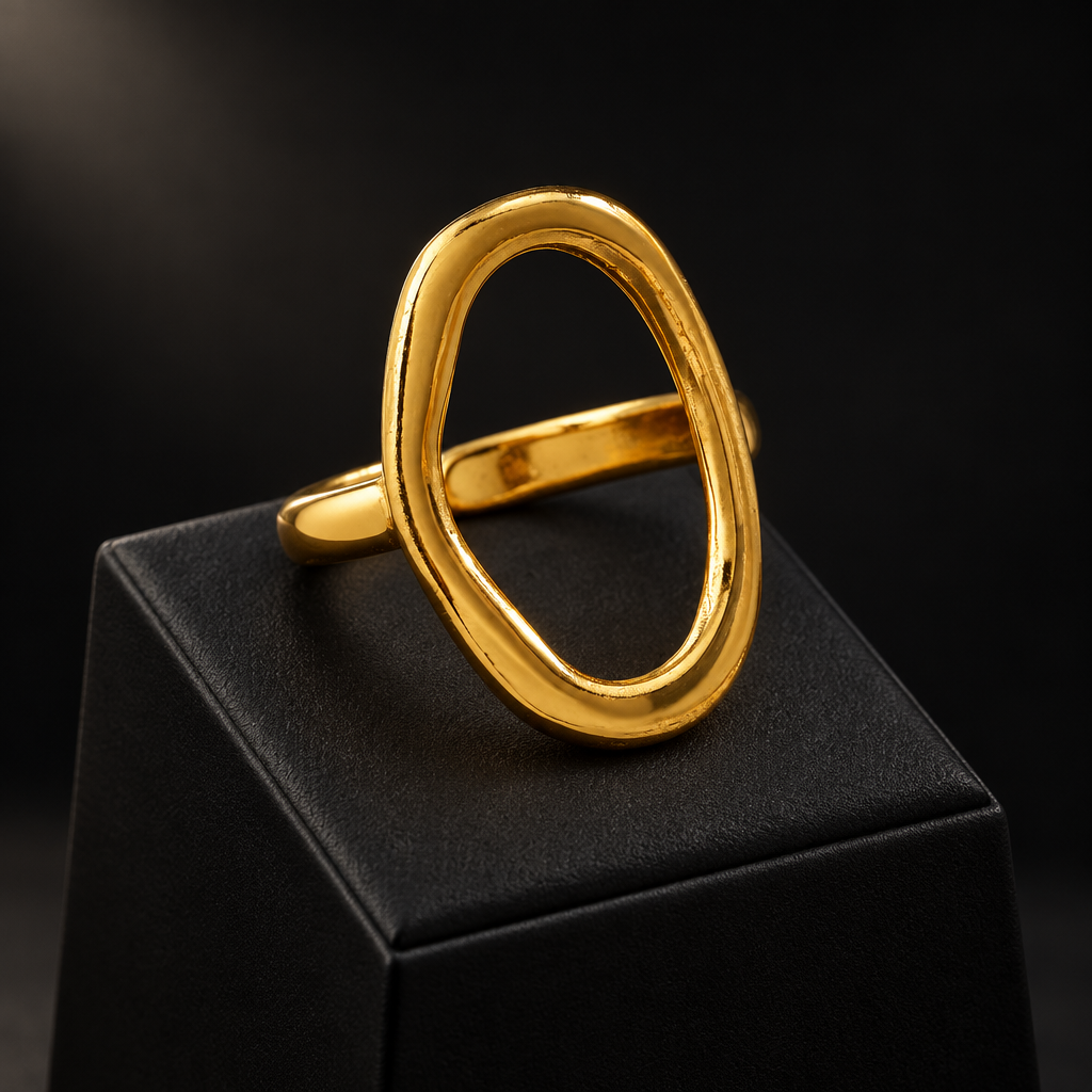 1007 Gold Leaf Heart Ring