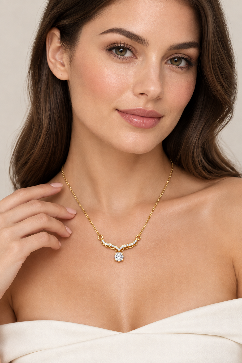 1007 Blue Flower Pendant Necklace