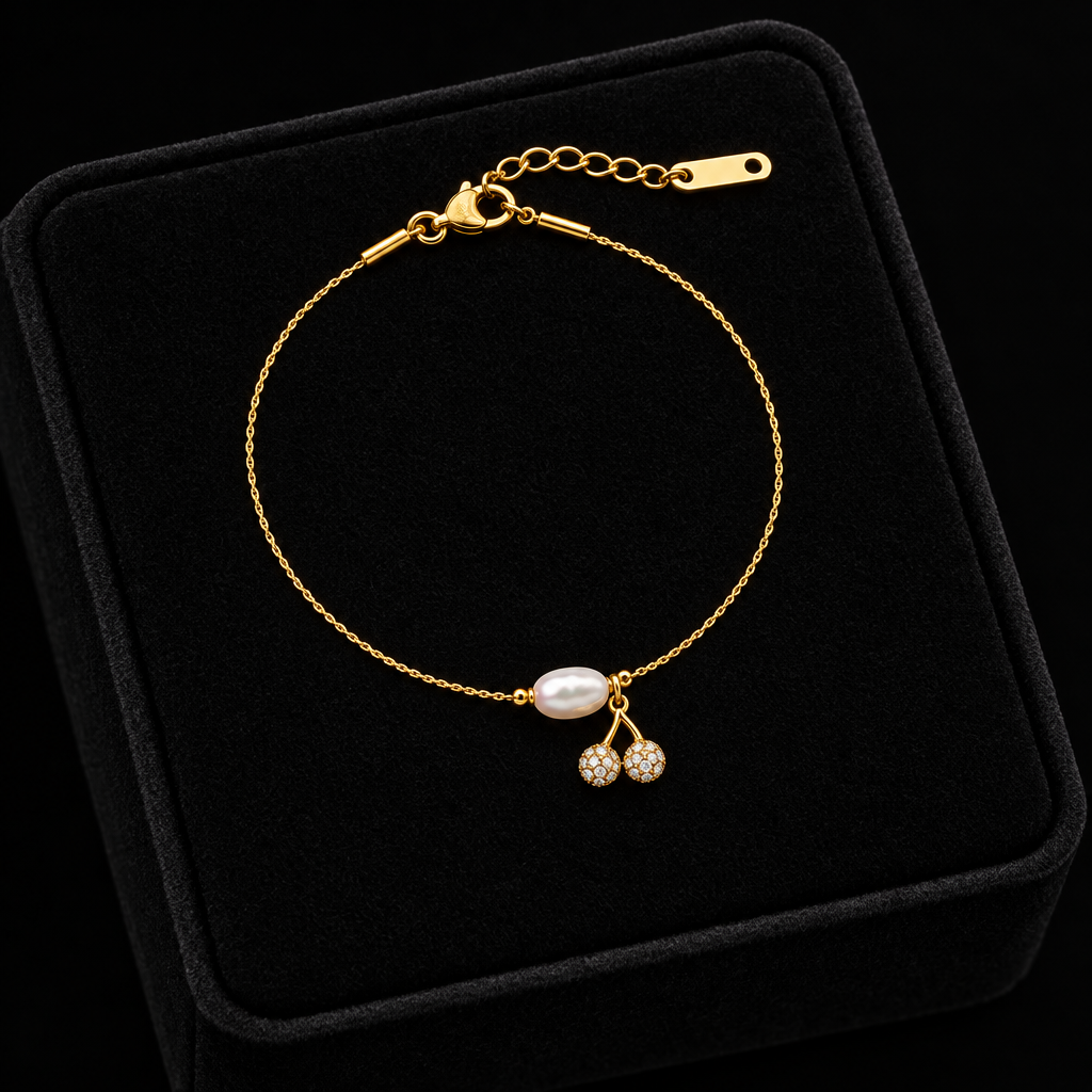 1007 Cherry Pearl Bracelet – B467