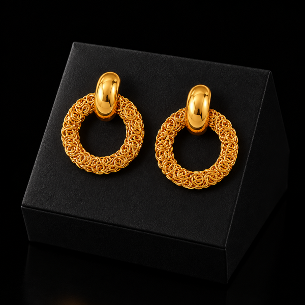 C-Shaped Zircon Stud Earrings