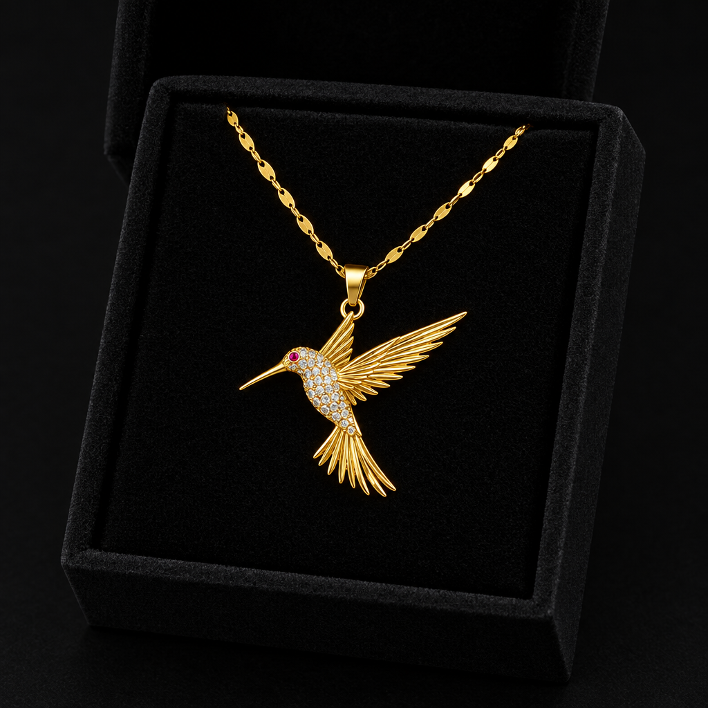 1007 Zircon Swan Pendant Necklace